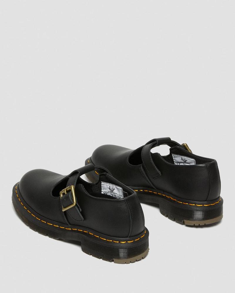 Dr Martens Polley Slip Resistant Mary Jane Sko Dame Sort | DK 336GSO